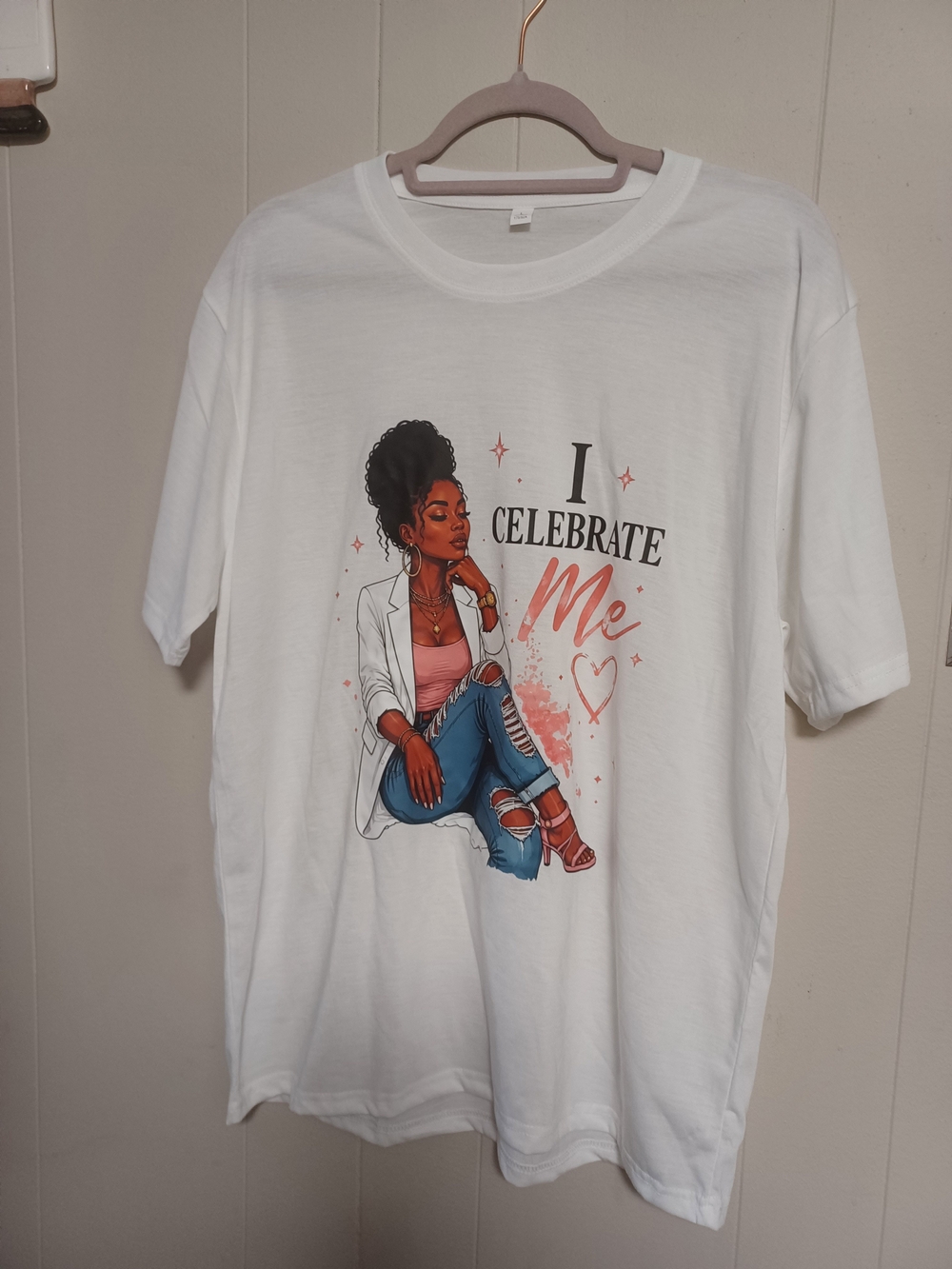 I Celebrate Me Graphic Tee - White